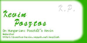 kevin posztos business card